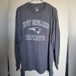 NFL Team Apparel Charcoal Long Sleeve Shirt, Size XL